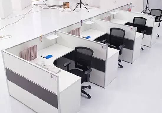 4 person modular office workshop cubicle