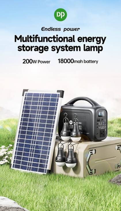 Rechargeable Emergency LED Continious lingt with solar input