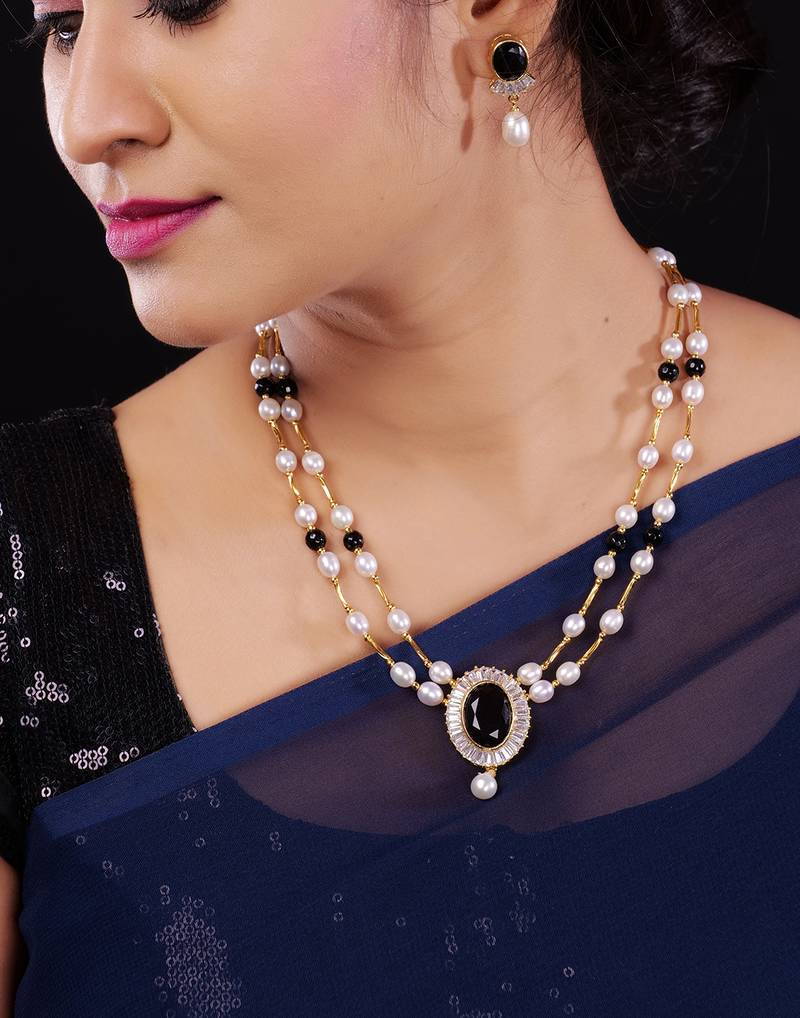 ORGINL NATURAL HYDERABADI FREASHWATER PEARL NACKLACE
